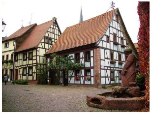 Am Fischerbrunnen in Lohr/Main